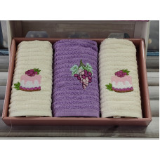 Fushia Uzum 3в1 см., набір рушників (махра).