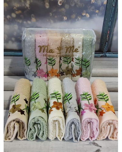 Рушники Ma Me Туреччина  30х50 Бавовна ST3D 6 LU 30*50 MAME PVC AKSESUARLI SAKURA купити у Postel.biz.ua