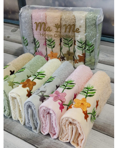 Рушники Ma Me Туреччина  30х50 Бавовна ST3D 6 LU 30*50 MAME PVC AKSESUARLI SAKURA купити у Postel.biz.ua