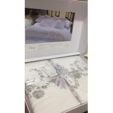 Daisy green постільна білизна з вишивкою.  розмір. Pepper home Туреччина.