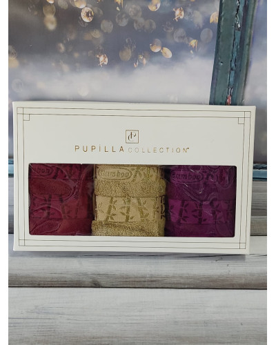 Рушники Pupilla Туреччина  30х50 Бамбук ST4938 bordo купити у Postel.biz.ua
