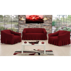 Altinkoza. Bordo чохли на диван та крісла, без спідниці