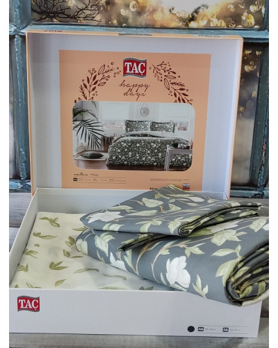 Комплекти постільної білизни Tac Туреччина  Євро Бавовна ST4587 купити у Postel.biz.ua