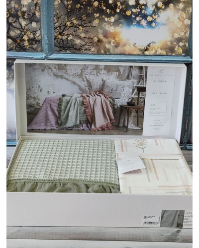 Пледи та покривала Pupilla Туреччина  Євро Бавовна ST4729 купити у Postel.biz.ua