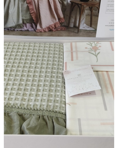 Пледи та покривала Pupilla Туреччина  Євро Бавовна ST4729 купити у Postel.biz.ua