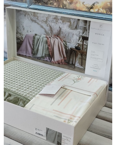 Пледи та покривала Pupilla Туреччина  Євро Бавовна ST4729 купити у Postel.biz.ua