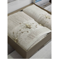 Pupilla 2в1 Elanur Ramaska bej рушники 2в1. Пеньє. Pupilla Туреччина.