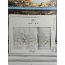 Pupilla 2в1 Elanur Ramaska bej рушники 2в1. Пеньє. Pupilla Туреччина.