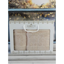 Mame kanaple bej набір 2в1 бавовняні рушники. Туреччина.