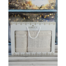 Mame kanaple krem набір 2в1 бавовняні рушники. Туреччина.