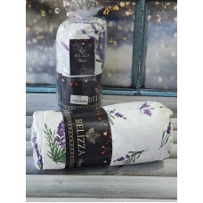 Lavender см. Фланель. Простирадло на резинці з наволочками. Belizza Туреччина.