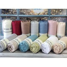 см. Простирадло на резинці. Сатин-страйп. Bej. Diore Туреччина.