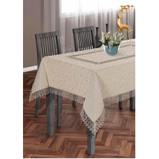 Tropik Home FRINGED AGK 242.Скатертина 160x200 POLYESTER MASA JAKARD PANO