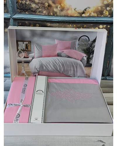 Комплекти постільної білизни Romeo Туреччина  Євро Бавовна ST10614 купити у Postel.biz.ua