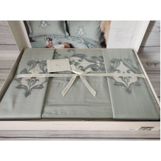 Diamond mavi сатинова постіль з вишивкою.  розмір. Pupilla Туреччина.