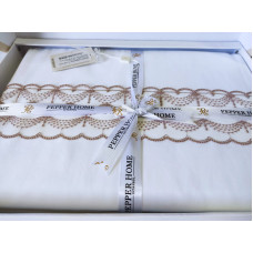 Angola pink постільна білизна з вишивкою.  розмір. Pepper home Туреччина.