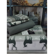 Quartz полуторна фланелева постільна білизна. Бавовна. Belizza Туреччина.