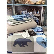 Chrismas two полуторна фланелева постільна білизна. Бавовна.