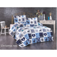 Chrismas two полуторна фланелева постільна білизна. Бавовна.