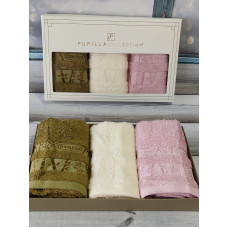 Pupilla krem Gold 3в1 см., бамбуковий набір кухонних рушників.