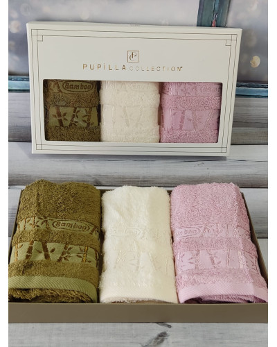 Рушники Pupilla Туреччина  30х50 Бамбук ST4938 krem купити у Postel.biz.ua