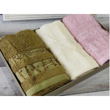 Pupilla krem Gold 3в1 см., бамбуковий набір кухонних рушників.