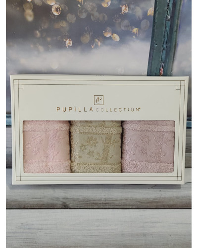 Рушники Pupilla Туреччина  30х50 Бамбук ST4939 persik купити у Postel.biz.ua