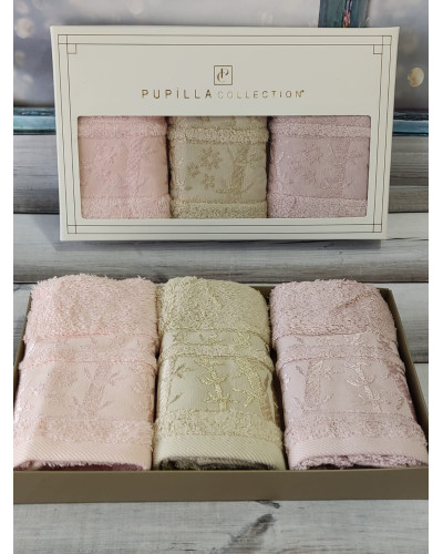 Рушники Pupilla Туреччина  30х50 Бамбук ST4939 persik купити у Postel.biz.ua