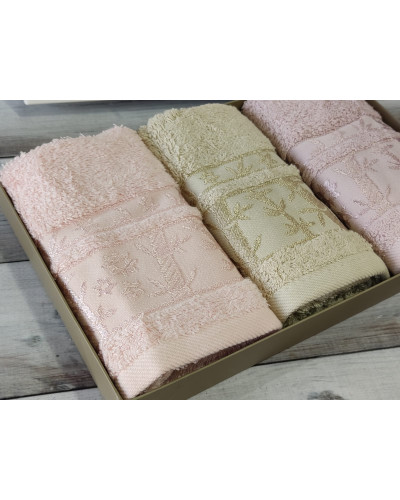Рушники Pupilla Туреччина  30х50 Бамбук ST4939 persik купити у Postel.biz.ua