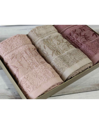 Рушники Pupilla Туреччина  30х50 Бамбук ST4937 kahve купити у Postel.biz.ua