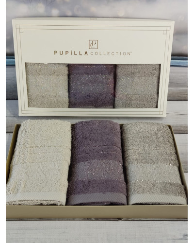 Рушники Pupilla Туреччина  30х50 Бамбук ST5020 mor купити у Postel.biz.ua