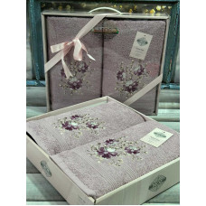 Moz cicek 05 2в1подарунковий набір рушників. 480 г/м2. Moz Туреччина.