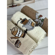 Mame cofe 3в1 Махрові рушники см. Бавовна. Туреччина. (42825555)