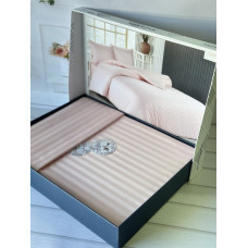 розмір. Постільна білизна. Однотонний в полоску (страйп) Поликотон. Happy cotton Туреччина 07