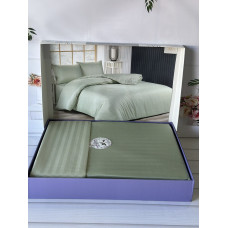 розмір. Постільна білизна. Однотонний в полоску (страйп) Поликотон. Happy cotton Туреччина 08