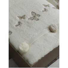 Pupilla 2в1 Sila butterfly krem рушники з помпонами.Туреччина