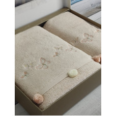 Pupilla 2в1 Sila butterfly pudra рушники з помпонами.Туреччина