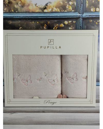 Рушники Pupilla Туреччина   Бавовна ST2LI SILA PONPON BUTTERFLY PUDRA купити у Postel.biz.ua
