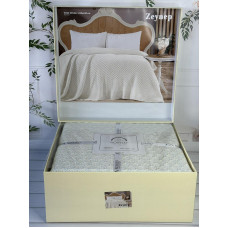 Zeynep krem в'язаний акріловий плед. Romeo Home Туреччина.