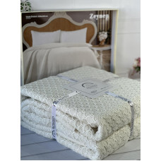 Zeynep krem в'язаний акріловий плед. Romeo Home Туреччина.