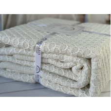 Zeynep krem в'язаний акріловий плед. Romeo Home Туреччина.