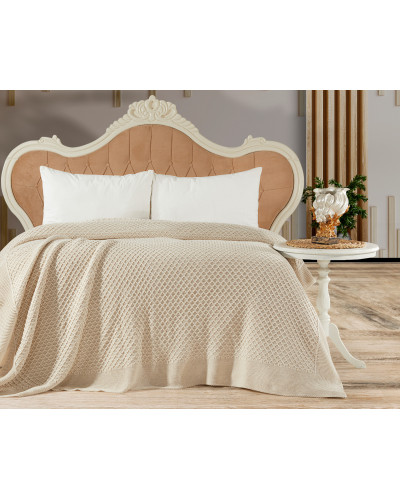 Zeynep bej в'язаний акріловий плед. Romeo Home Туреччина.