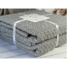 Zeynep gri в'язаний акріловий плед. Romeo Home Туреччина.