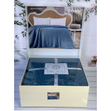 Zeynep petrol в'язаний акріловий плед. Romeo Home Туреччина.