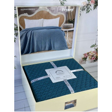 Zeynep petrol в'язаний акріловий плед. Romeo Home Туреччина.