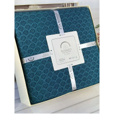 Zeynep petrol в'язаний акріловий плед. Romeo Home Туреччина.