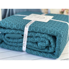 Zeynep petrol в'язаний акріловий плед. Romeo Home Туреччина.