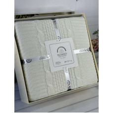 Erguvan krem в'язаний акріловий плед. Romeo Home Туреччина.