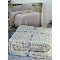 Erguvan krem в'язаний акріловий плед. Romeo Home Туреччина.