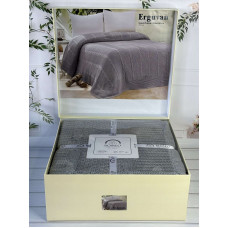 Erguvan gri в'язаний акріловий плед. Romeo Home Туреччина.
